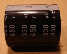 330uF, 450V, elektrolit kondenzátor 330uF, 450V, elektrolit kondenzátor